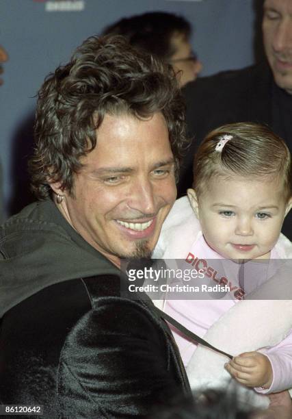 Photo of Chris CORNELL and AUDIOSLAVE; Chris Cornell w/his daughter Toni at the VH-1 Big in '05 Awards held at Sony Studios in Culver City