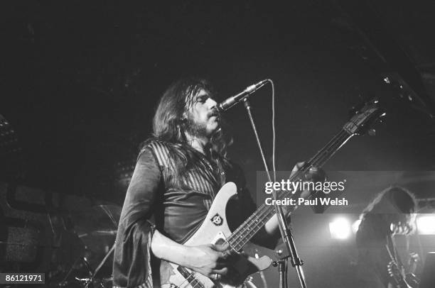 Photo of LEMMY and MOTORHEAD; Ian 'Lemmy' Kilmister performing on stage at the Electric Circus