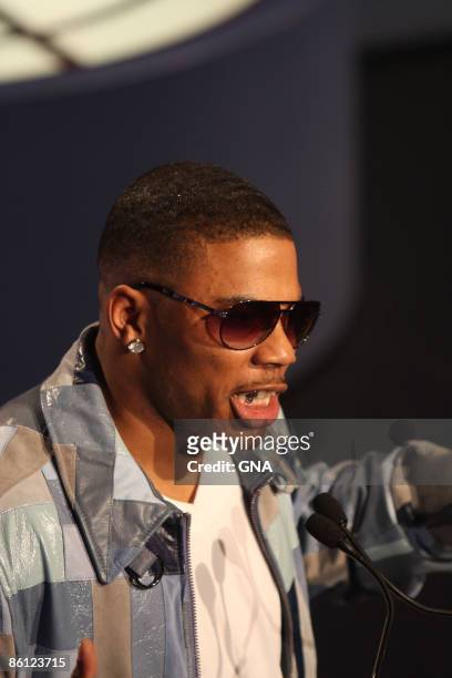 Photo of NELLY; Nelly during a press conference for the BET Awards