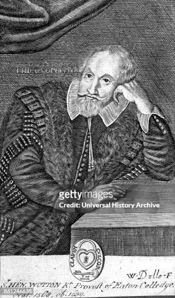 Portrait of Henry Wotton an English author, diplomat and politician. Dated 17th Century.