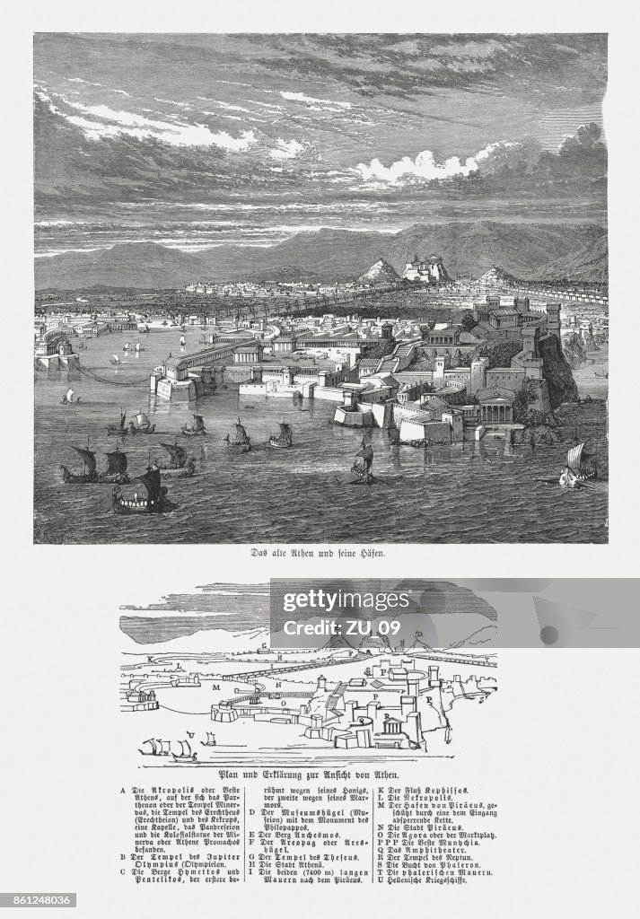 The ancient Athens (with explanation of the buildings), published 1886