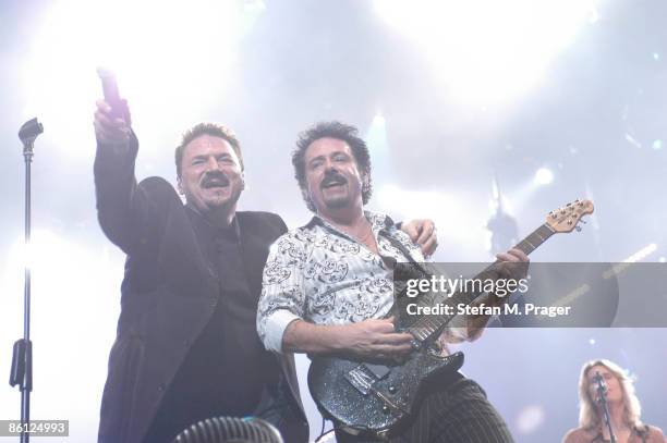 Photo of Bobby KIMBALL and Steve LUKATHER and TOTO; Bobby Kimball & Steve Lukather performing at the Nokia Night of the Proms