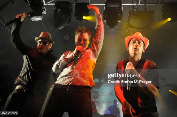 Photo of FETTES BROT, German Hip Hop group performing on stage - Konig Boris, Doktor Renz and Bjorn Beton