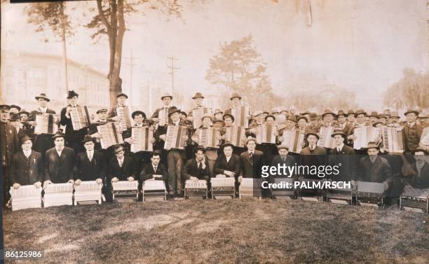Photo of BANDS, Accordion Band ca. 1900, San Francisco, SF PALM/StageInmage
