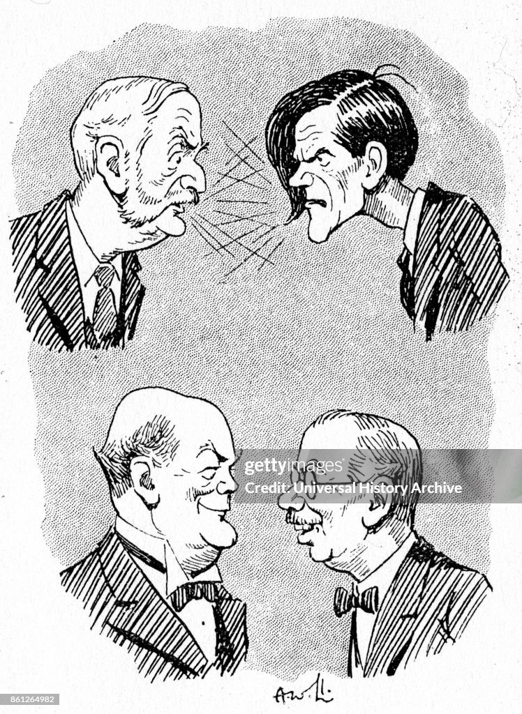 A dispute between George Lansbury, James Maxton, Lord Hailsham and James Henry Thomas.