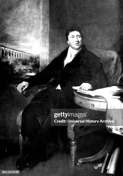 Portrait of Thomas Telford a Scottish civil engineer, architect, and stonemason. Dated 19th Century.