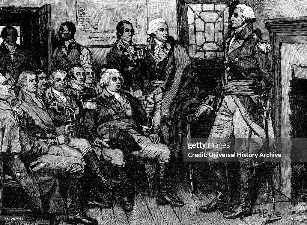 George Washington meeting with his generals.