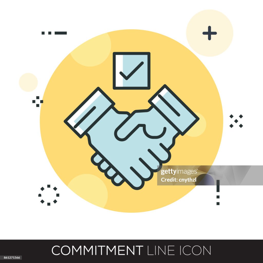 Pictogram van de lijn van de verbintenis