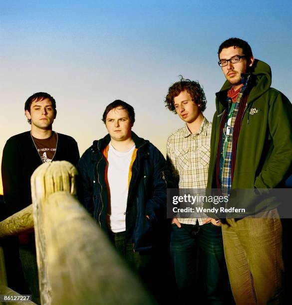 Photo of TWILIGHT SAD and James GRAHAM and Mark DEVINE and Andy McFARLANE and Craig ORZEL; Posed group portrait L-R James Graham, Mark Devine, Andy...