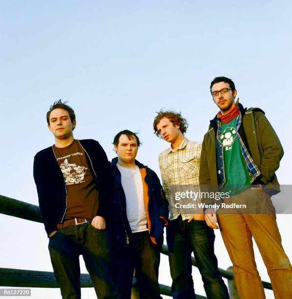 Photo of TWILIGHT SAD and James GRAHAM and Mark DEVINE and Andy McFARLANE and Craig ORZEL; Posed group portrait L-R James Graham, Mark Devine, Andy...