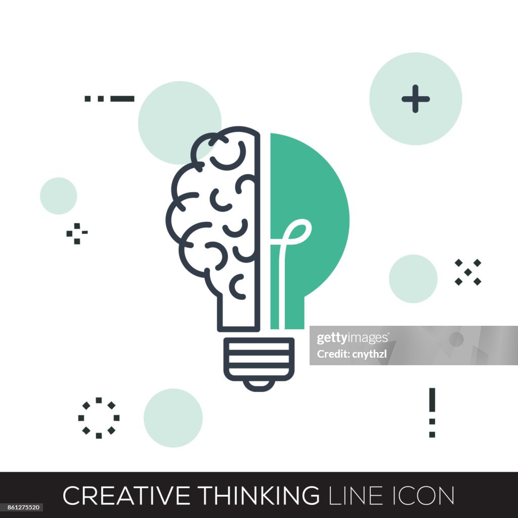 CREATIVE THINKING LINE ICON