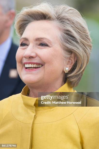 Hillary Clinton at Swansea University where she was given a Honorary Doctorate of Laws on October 14, 2017 in Swansea, Wales. The former US secretary...