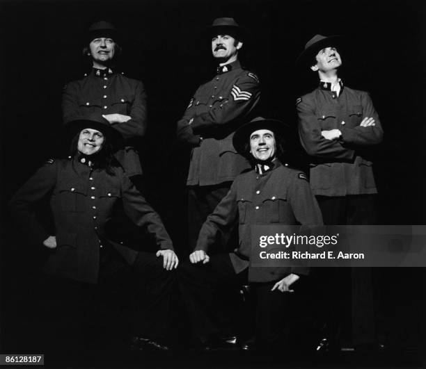 Photo of MONTY PYTHON'S FLYING CIRCUS, Back row L-R: Graham Chapman, John Cleese, Michael Palin. Front L-R: Terry Gilliam, Terry Jones