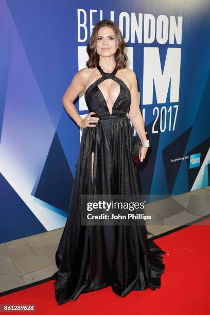 Hayley Atwell attends the 61st BFI London Film Festival Awards on October 14, 2017 in London, England.