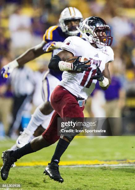 Troy Trojans wide receiver Tevaris McCormick during a game between the LSU Tigers and Troy Trojans at Tiger Stadium in Baton Rouge, Louisiana on...