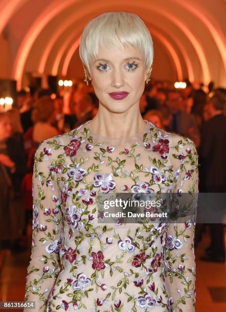 Andrea Riseborough attends a cocktail reception at the 61st BFI London Film Festival Awards at Banqueting House on October 14, 2017 in London,...