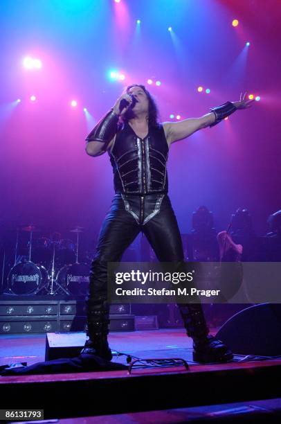 Photo of MANOWAR and Eric ADAMS, Eric Adams performing on stage, full length