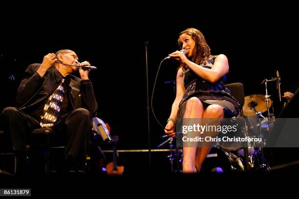 Photo of Little Jimmy SCOTT and China FORBES and PINK MARTINI, Little Jimmy Scott and China Forbes performing live onstage