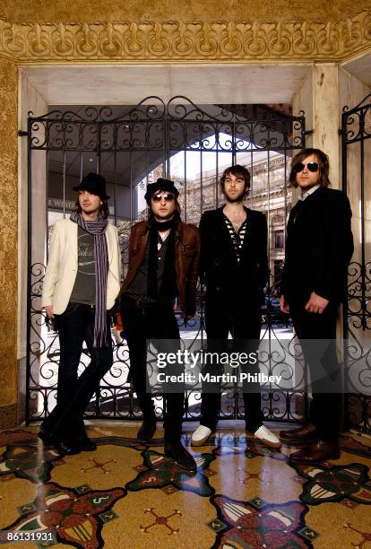 Photo of Cameron MUNCEY and Chris CESTER and Nic CESTER and JET; L-R: Cam Muncey, Nic Cester, Chris Cester, Mark Wilson