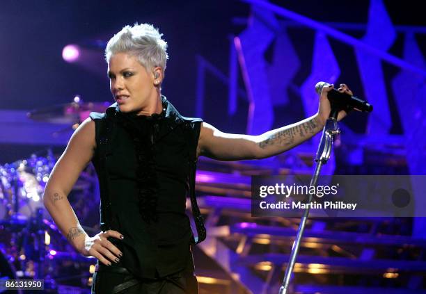 Photo of PINK; Performing live on stage