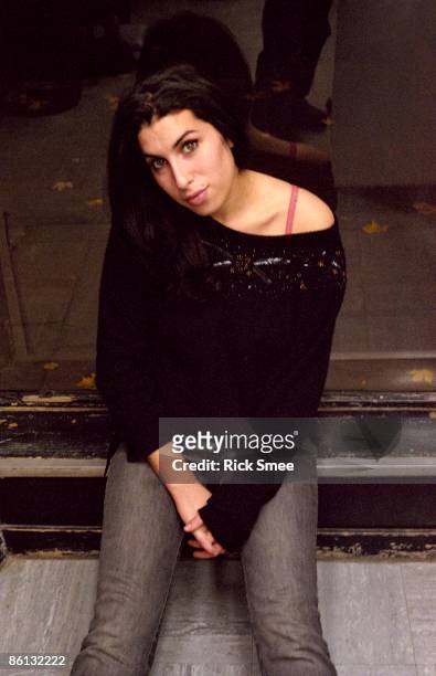 1st FEBRUARY: English singer Amy Winehouse posed on Camden Parkway,Camden, North London in February 2003.