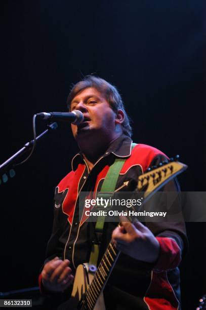 Photo of STIFF LITTLE FINGERS and Jake BURNS, Jake Burns performing on stage as part of the Meltdown Festival