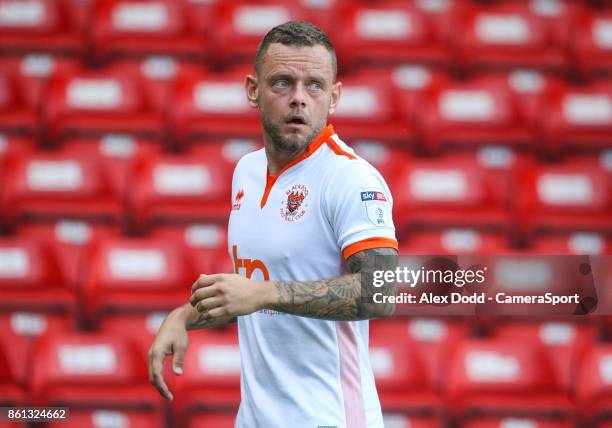 Blackpool's Jay Spearing during the Sky Bet League One match between Walsall and Blackpool at Banks' Stadium on October 14, 2017 in Walsall, England.