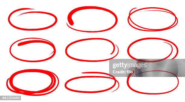 illustrations, cliparts, dessins animés et icônes de cercle d’édition dessinés à la main en soulignant - gribouillage