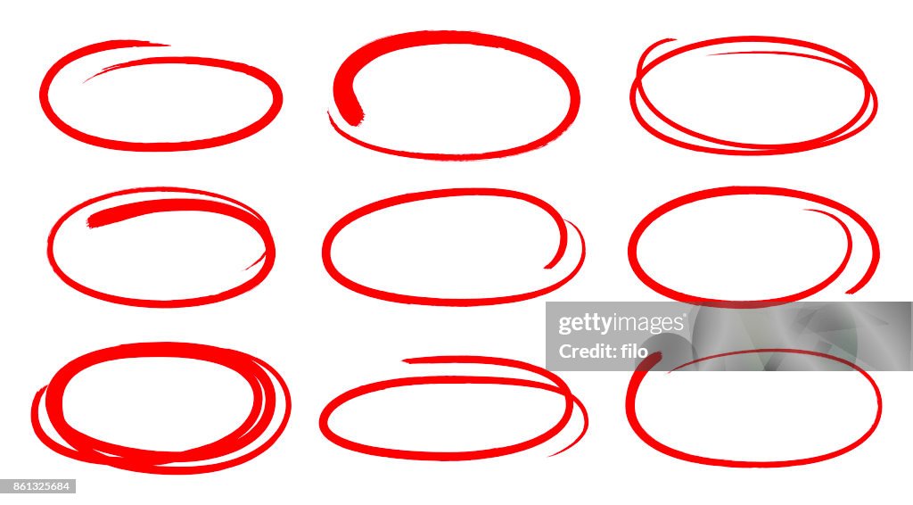 強調表示の手描きを編集円