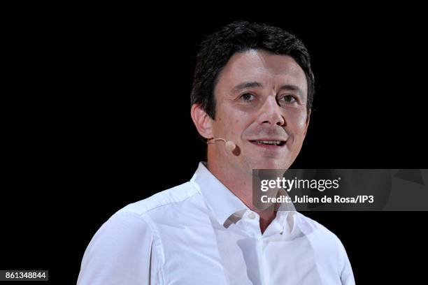 French Junior Economy Minister Benjamin Griveaux attends the third edition of Bpifrance INNO generation at AccorHotels Arena on October 12, 2017 in...