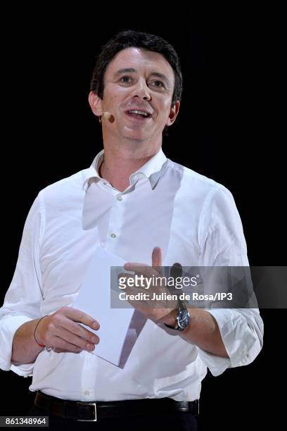 French Junior Economy Minister Benjamin Griveaux attends the third edition of Bpifrance INNO generation at AccorHotels Arena on October 12, 2017 in...