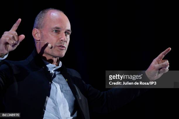 President of the Solar Impulse Foundation Bertrand Piccard attends the third edition of Bpifrance INNO generation at AccorHotels Arena on October 12,...