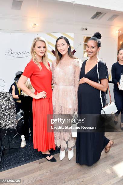 Kelly Sawyer Patricof, Chriselle Lim and Elizabeth Mathis attend Bonpoint & Baby2Baby Celebrate At Au Fudge With Estee Stanley, Kelly Sawyer Patricof...