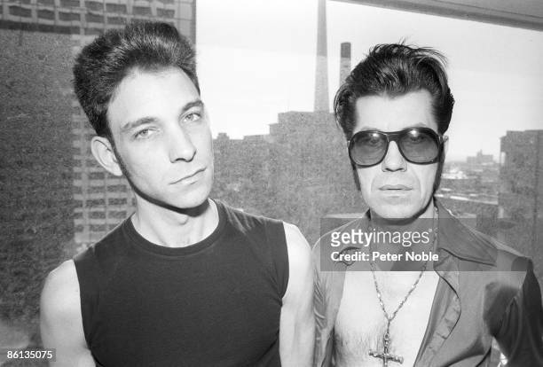Photo of Robert GORDON and Link WRAY; L-R: Link Wray, Robert Gordon photographed at the Hotel Toronto, Canada