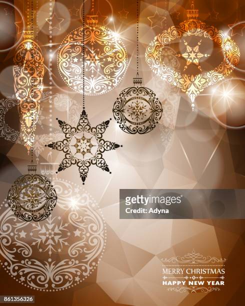 christmas decoration - polygon illustration christmas stock illustrations