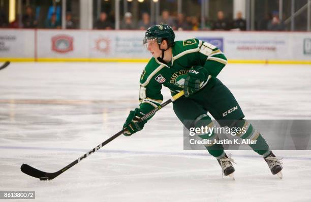 Lucas Bahn of the Sioux City Musketeers skates during the game against the Cedar Rapid RoughRiders on Day 1 of the USHL Fall Classic at UPMC Lemieux...