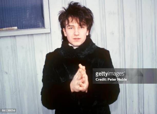 Photo of BONO and U2; Bono, posed