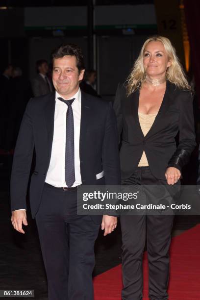 Laurent Gerra and Christelle Bardet attend the Opening Ceremony of the 9th Film Festival Lumiere on October 14, 2017 in Lyon, France.