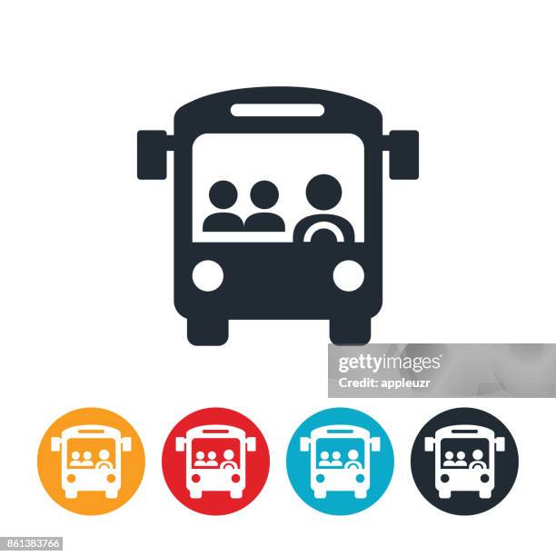 ilustrações de stock, clip art, desenhos animados e ícones de public buss icon - transporte público