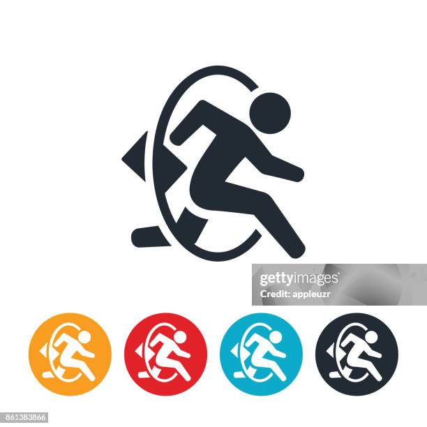 jumping through hoops icon - jumping through hoops stock illustrations