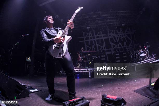 Jerry Horton of Papa Roach performs in concert at Razzmatazz on October 14, 2017 in Barcelona, Spain.