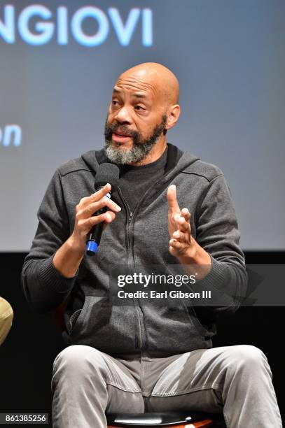 Writer John Ridley speaks onstage at The Academy Presents The 2017 Careers In Film Summit at Samuel Goldwyn Theater on October 14, 2017 in Beverly...