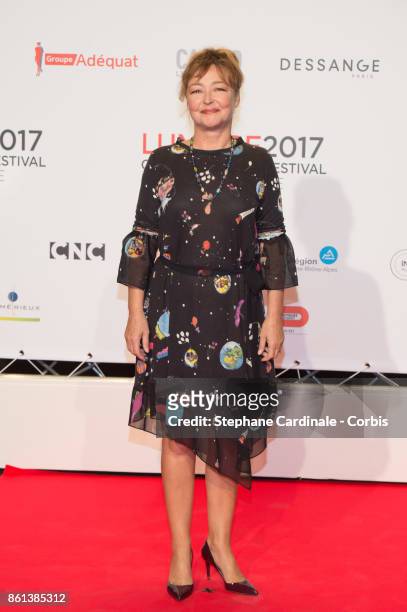 Actress Catherine Frot attends the Opening Ceremony of the 9th Film Festival Lumiere on October 14, 2017 in Lyon, France.