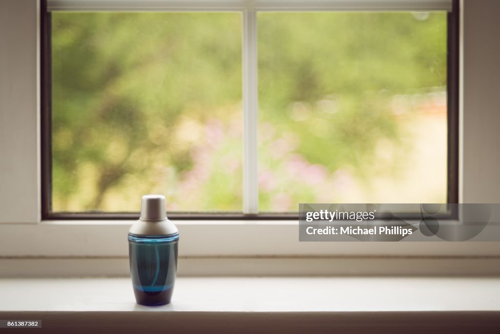 Bottle on window