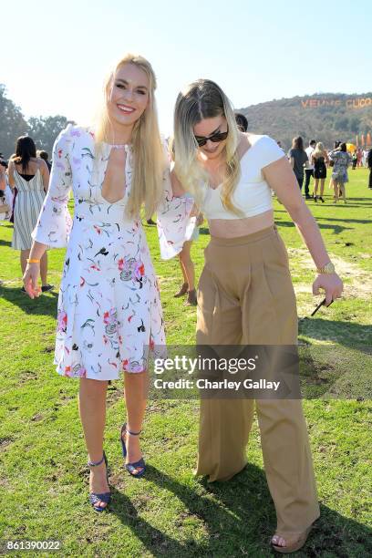 Lindsey Vonn and Karin Kildow at the Eighth Annual Veuve Clicquot Polo Classic on October 14, 2017 in Los Angeles, California.