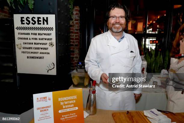 Chef Terrance Brennan attends Greenmarket Brunch presented by Lifeway Kefir hosted by Geoffrey Zakarian at The Biergarten at The Standard on October...