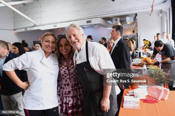 Donatella Arpaia, Giada De Laurentiis and Jonathan Waxman attend the Food Network & Cooking Channel New York City Wine & Food Festival Presented By...