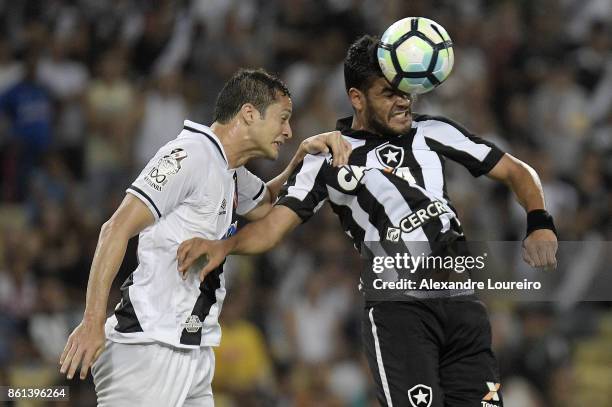 Anderson Martins of Vasco da Gama battles for the ball with Brenner of Botafogo during the match between Vasco da Gama and Botafogo as part of...