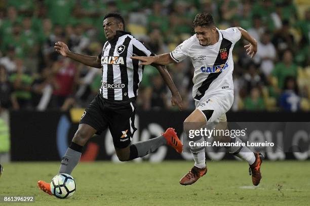 Jean of Vasco da Gama battles for the ball with Marcos Vinicius of Botafogo during the match between Vasco da Gama and Botafogo as part of...