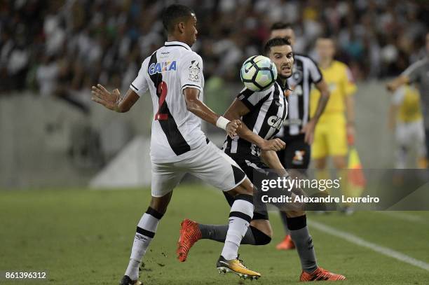 Madson of Vasco da Gama battles for the ball with Rodrigo Pimpao of Botafogo during the match between Vasco da Gama and Botafogo as part of...